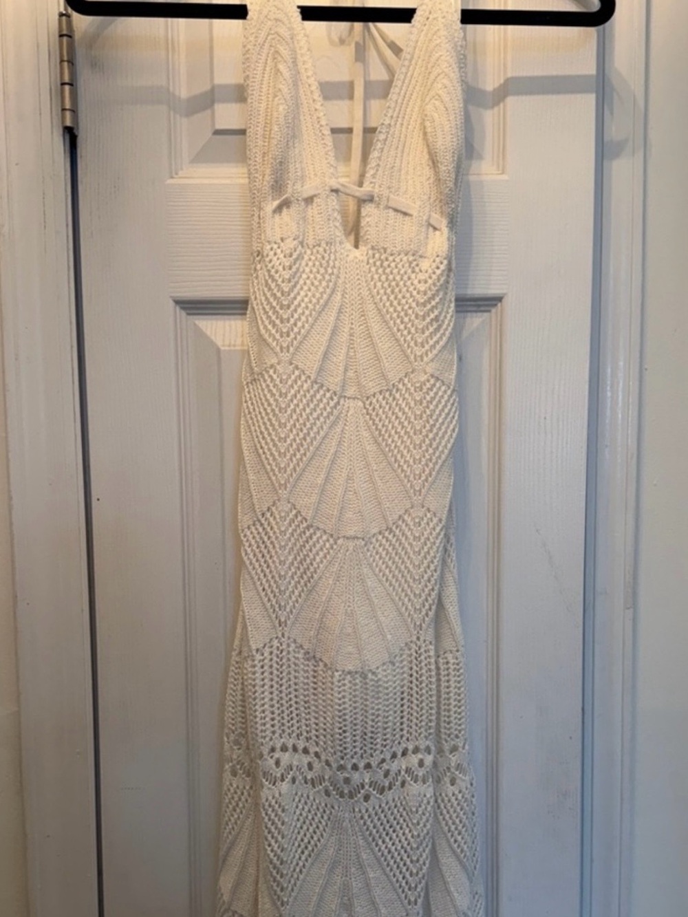 Abercrombie and fitch Women's Cream Crochet Maxi Dress - Sleeveless V-Neck